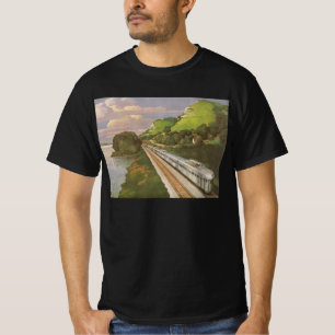 T-shirt Vacances en train vintage, locomotive à la campagn