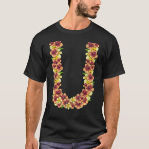 T-shirt Vacances estivales tropicales Fleurs hawaiiennes F