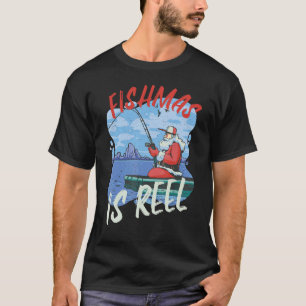 T-shirt Vacances été pêche Vintage Santa Claus Poisson