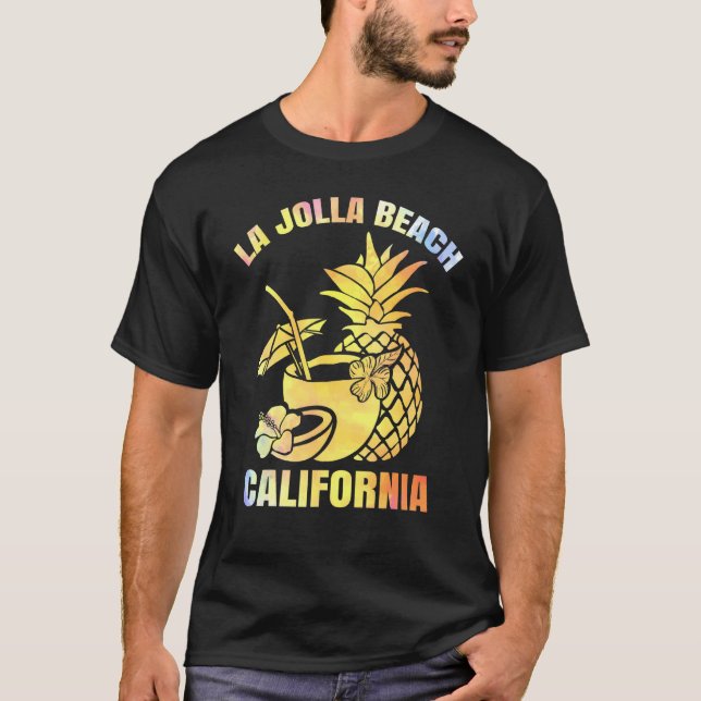T-shirt Vacances été Retro Sunset California La Jolla B (Devant)