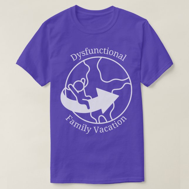 T-shirt Vacances familiales dysfonctionnelles (Design devant)
