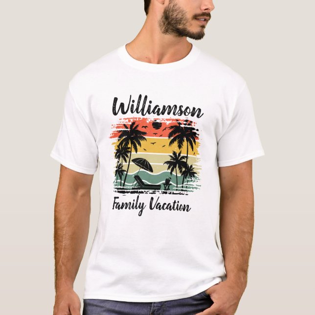 T-shirt vacances familiales personnalisées (Devant)