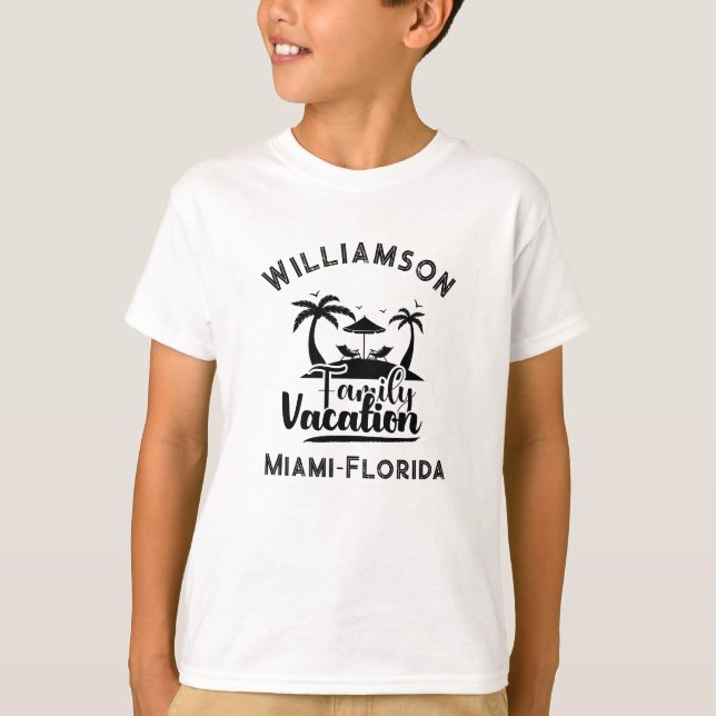 T-shirt Vacances familiales personnalisées (Devant)