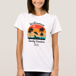 T-shirt Vacances familiales personnalisées