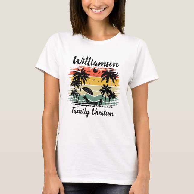 T-shirt vacances familiales personnalisées (Devant)