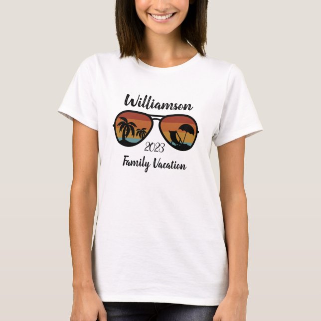T-shirt vacances familiales personnalisées (Devant)