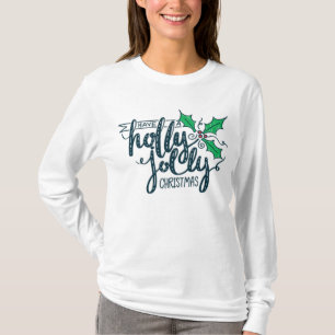 T-shirt Vacances Festives de Noël Holly Jolly