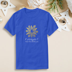 T-shirt Vacances festives personnalisées et tendance Gold 