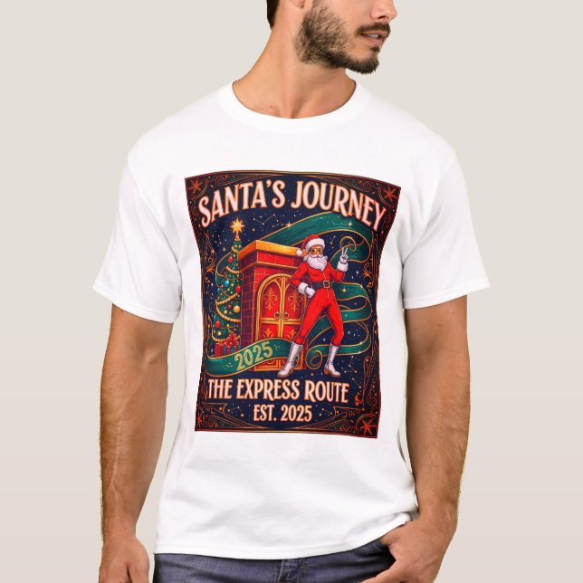 T-shirt Vacances numériques Rassembler un pull Xmas moche (Devant)