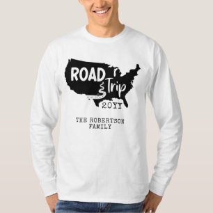 T-shirt Vacances personnalisées Family Road Trip USA Ca