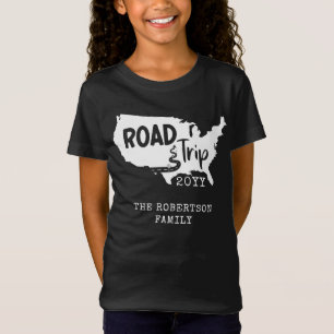 T-Shirt Vacances personnalisées   Family Road Trip USA Car
