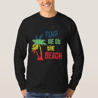 T-shirt Vacances Rétro Été Trouvez-Moi À La Plage Retirem
