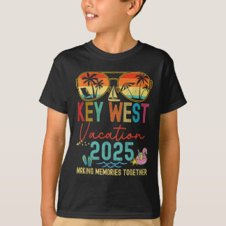 T-shirt Vacances Rétro Key West 2025 Souvenirs Groupe de C