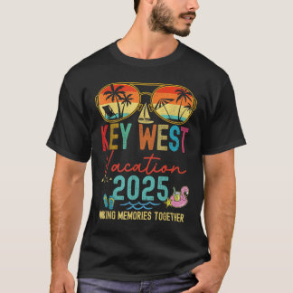 T-shirt Vacances Rétro Key West 2025 Souvenirs Groupe de C