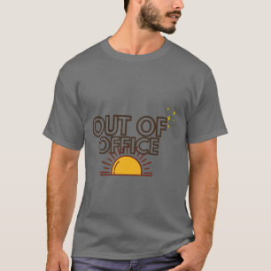T-shirt Vacances Sunset Rétro Hors du Bureau