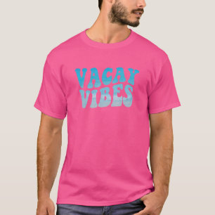 T-shirt Vacances Vibes 80s Rétro Vacances Été Voyage Trip