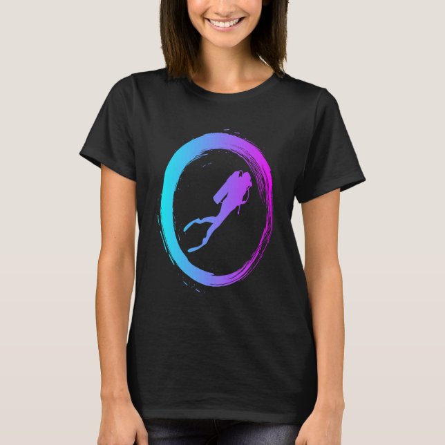 T-shirt Vacation diver marine animals diving school (Devant)