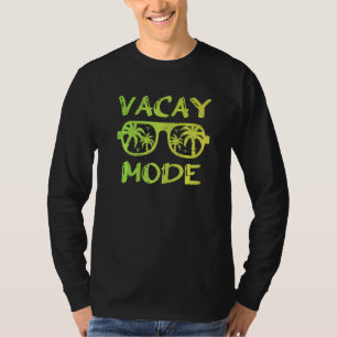 T-shirt Vacay Mode Lunettes de soleil Palm Trees Trip Tan