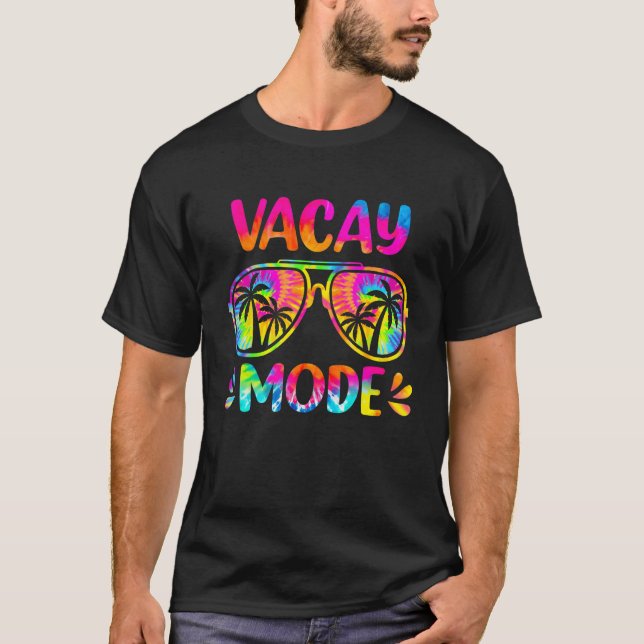T-shirt Vacay Mode Palm Tree Beach Vacation Summer Getaway (Devant)