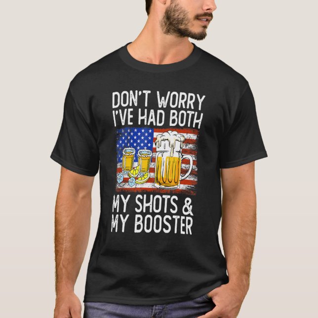 T-shirt Vaccin Ne t'inquiète pas J'ai eu mes deux coups de (Devant)