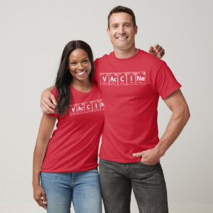 T-shirt Vaccin (V-Ac-C-I-Ne) Éléments Périodiques Orthogra