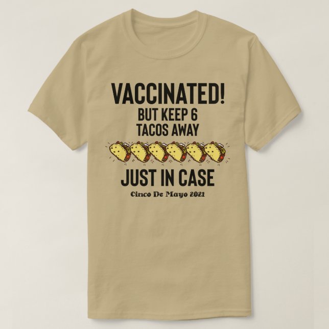 T-shirt Vacciné Tacos Cinco De Mayo (Design devant)