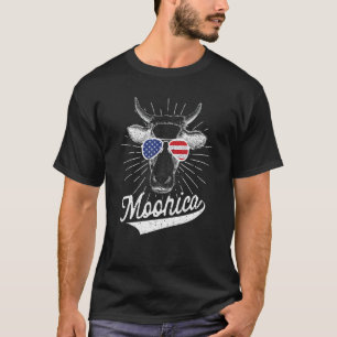 T-shirt Vache 4 juillet Moorica Merica Vaches patriotiques