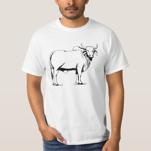 T-shirt Vache à Brahman (Devant)