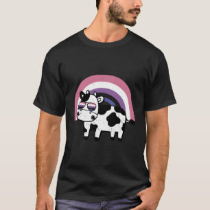 T-shirt Vache à fierté fluide