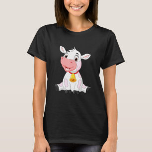 T-shirt Vache à fraise Vache mignonne Vache rose Vache de