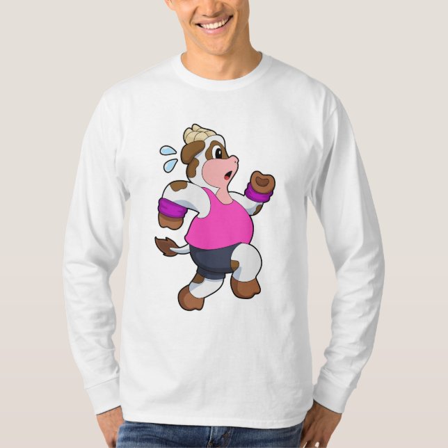 T-shirt Vache à la course (Devant)