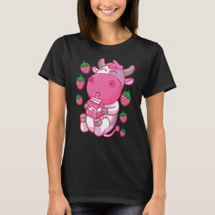 T-shirt Vache à Lait de Fraise Garçons Filles Enfants