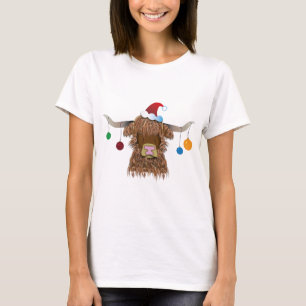 T-shirt Vache à Noël