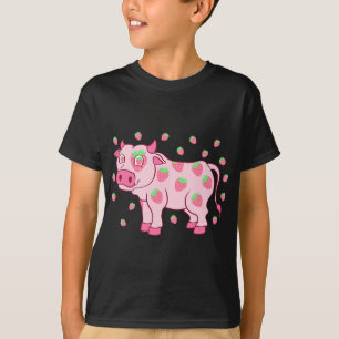T-shirt Vache Aimer fraise Lait Fruit Amoureux Fruit St