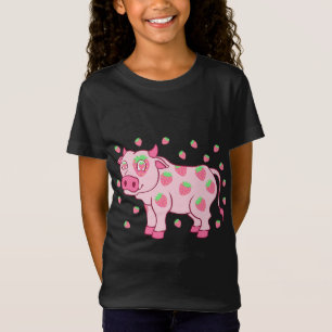 T-Shirt Vache Aimer fraise Lait Fruit Amoureux Fruit St