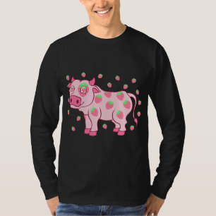 T-shirt Vache Aimer fraise Lait Fruit Amoureux Fruit St