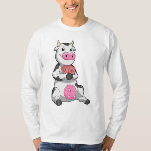 T-shirt Vache au Poker avec cartes de Poker