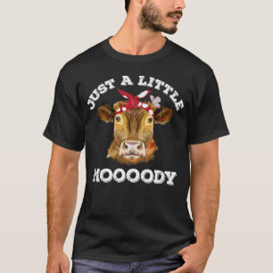 T-shirt Vache Avec Bandeau Papillon Agriculteur Randonnée