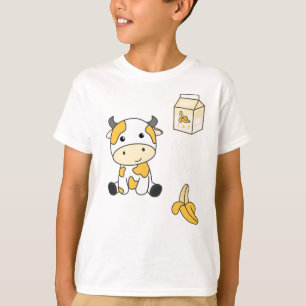 T-shirt Vache Banana Kawaii Retro Japonaise Banane Vaches