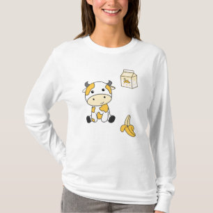 T-shirt Vache Banana Kawaii Retro Japonaise Banane Vaches