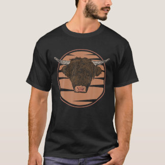 T-shirt Vache Boeuf Animal Visage Vache Motif Fermier Anim