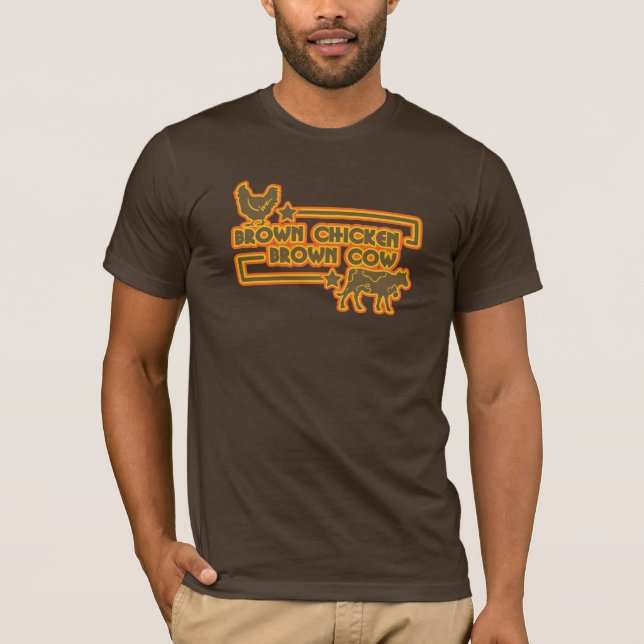 T-shirt Vache Brown à brun de poulet (Devant)