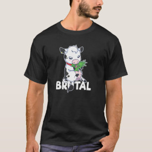 T-shirt Vache brutale Mignon Animaux d'élevage Agriculteur