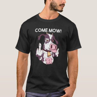 T-shirt Vache comique prête à se battre