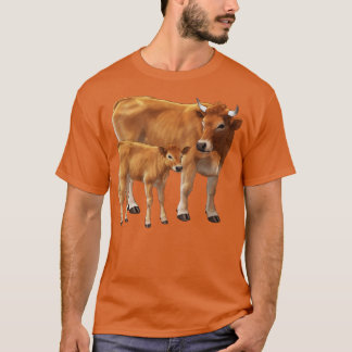 T-shirt Vache d'Aubrac et veau mignon