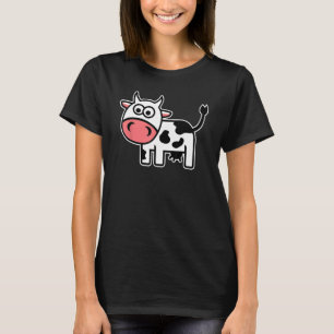 T-shirt Vache de bande dessinée mignonne