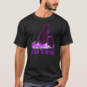 T-shirt Vache de course de tonneau Tourner et brûler Cours