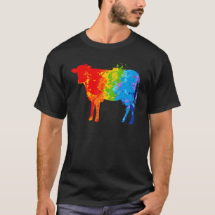 T-shirt Vache de peinture éclaboussée Vache de peinture au