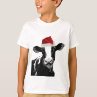 Vache de père Noël - Vache laitière portant le cha