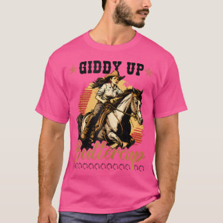 T-shirt Vache de rodéo Country Giddy Up Buttercup Cheval d